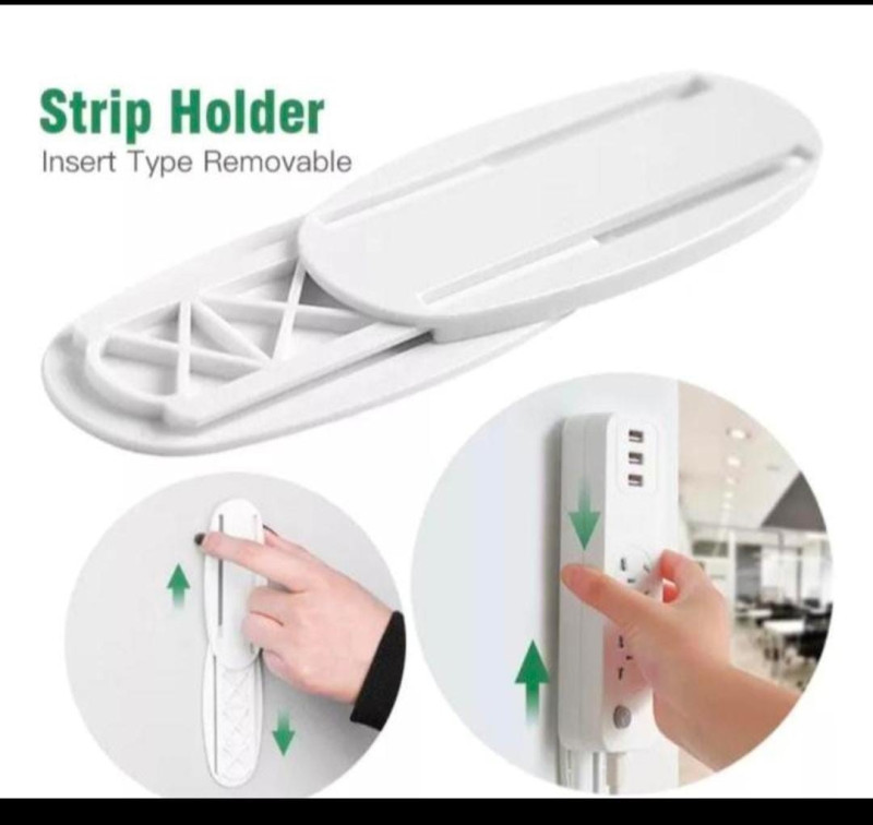 Wall mounted self-adhesive socket electric extension holder